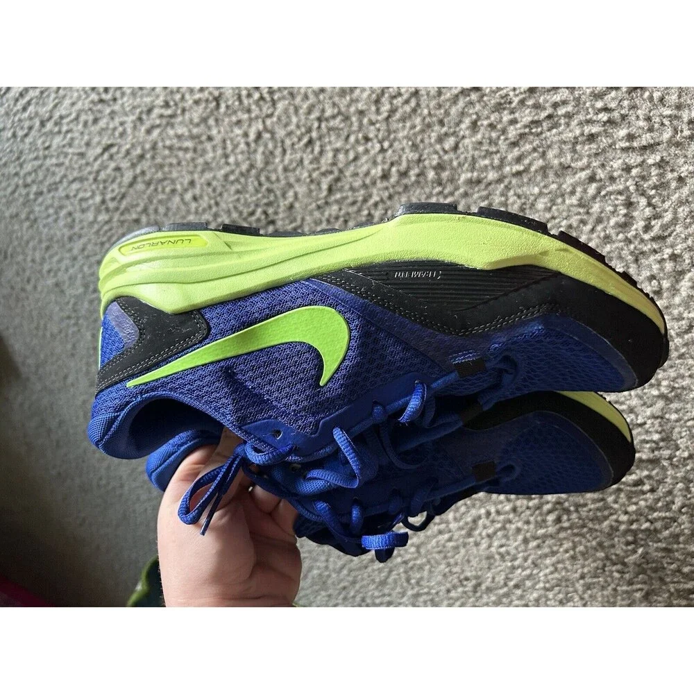 NIKE LUNARLON BLUE/GREEN SNEAKERS SIZE 9
